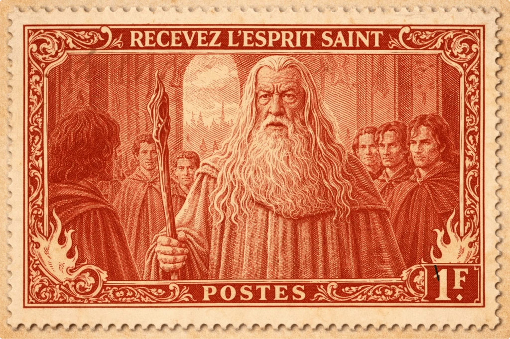 Recevez l'Esprit Saint – editorial illustration