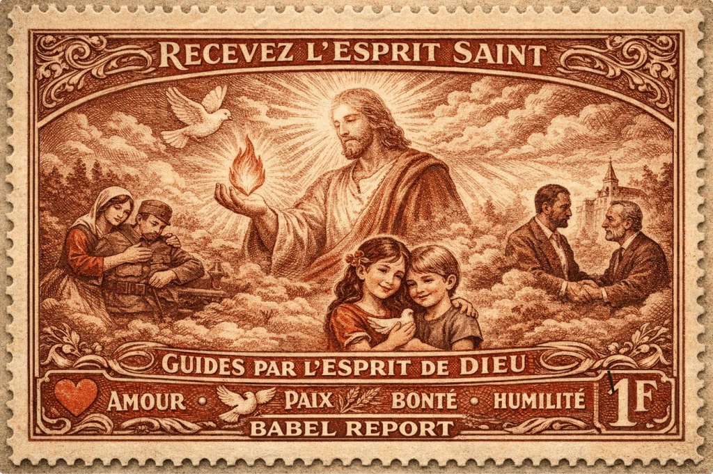 Guidés par l'Esprit de Dieu – editorial illustration